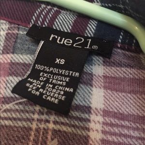 Gently used maroon flannel shirt